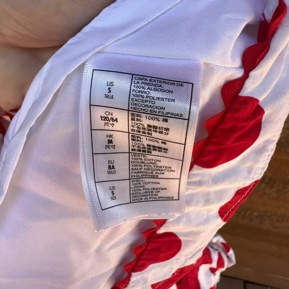 Disney Parks Minnie Mouse Polka Dot Dress Girls Size S Red & White - Picture 3 of 9